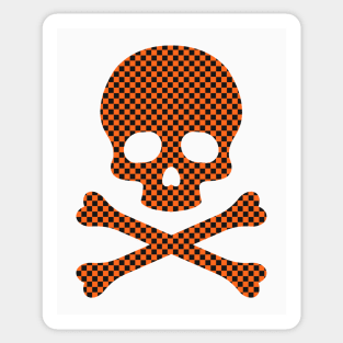 Chessboard pattern skull Sticker